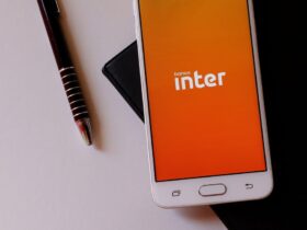 celular aberto no app do banco Inter open finance