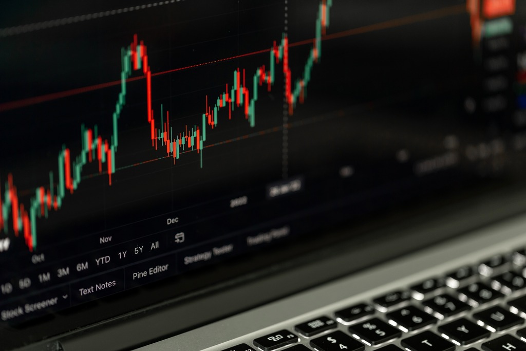 30 principais livros de investimentos para conhecer 3 computador exibindo gráficos financeiros, representando os livros de investimento