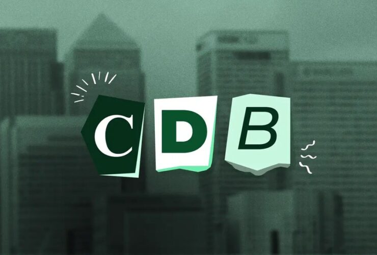 CDB escrito em tela verde