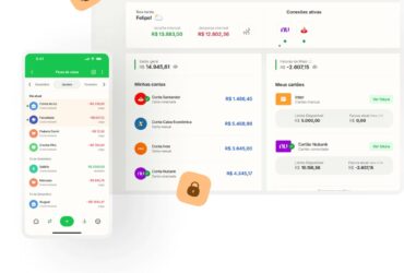 exemplo de telas do app organizze