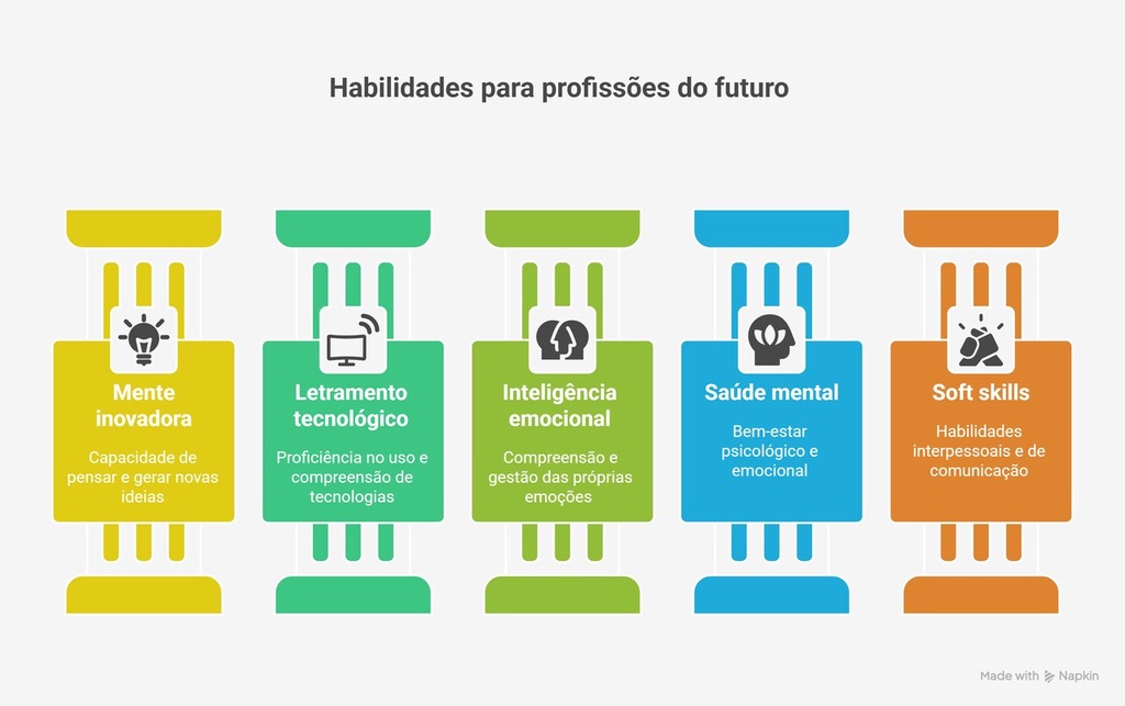 10 profissões do futuro: prepare-se hoje não ficar no passado 3 infográfico completo com as habilidades para as profissões do futuro